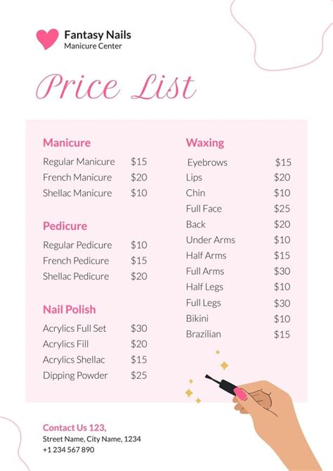 Magic nails service price list